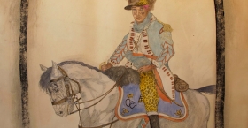Deshret (Style War). Bellerophon, Liberator of Lower Sainte Domingue and Current Viceroy at a Parade Showing off his Recently Acquired Threads from Paris